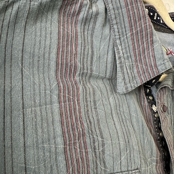 Denim Button Down Pearl Snap, Scully, Men’s L - Picture 5 of 9